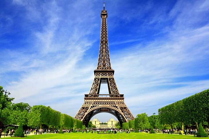 "Eiffel Tower in Paris: Iconic symbol of the city's beauty and romance, showcasing its architectural splendor."